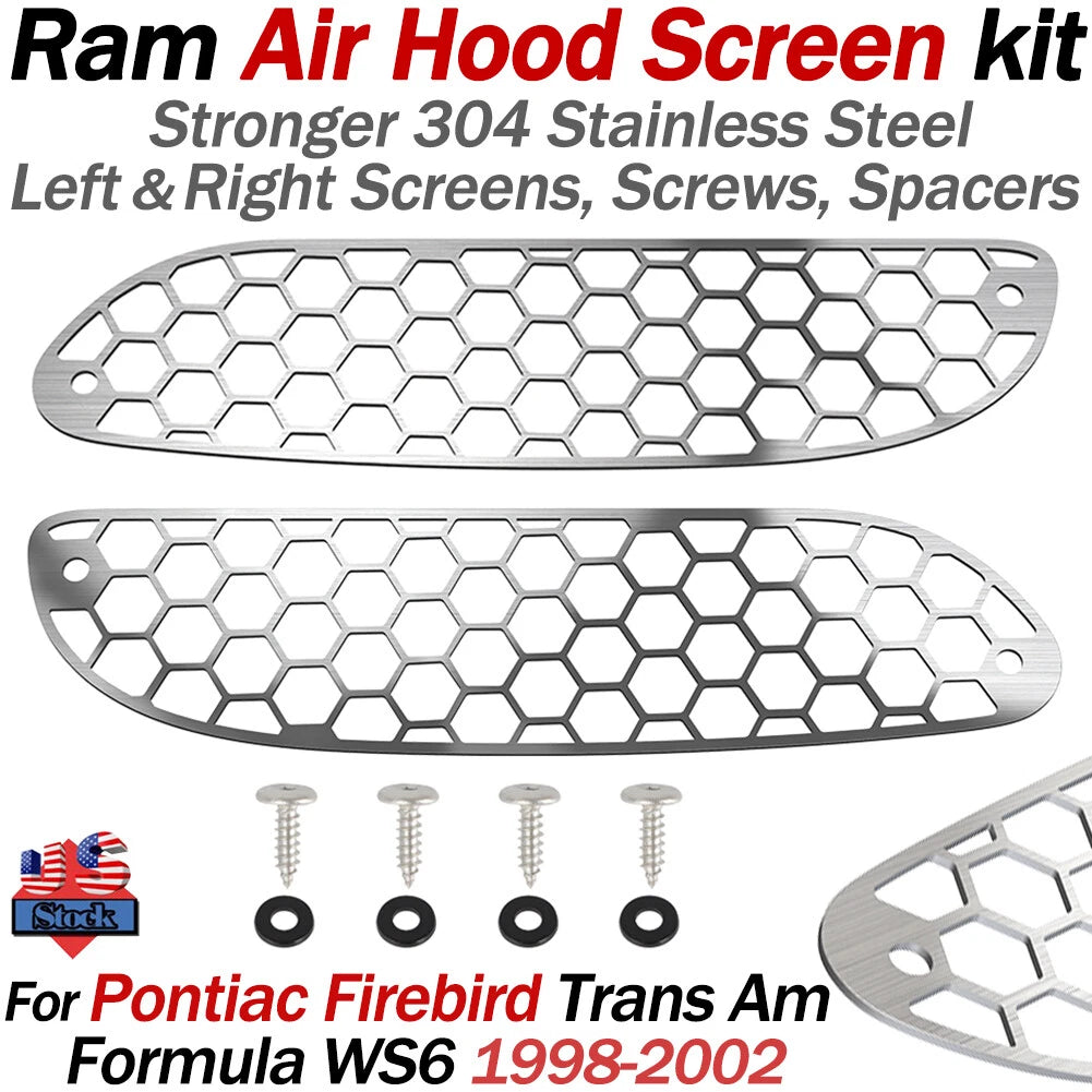 Ram Air Hood Screen & Hardware for Pontiac Firebird Trans Am WS6 (1998–2002)
