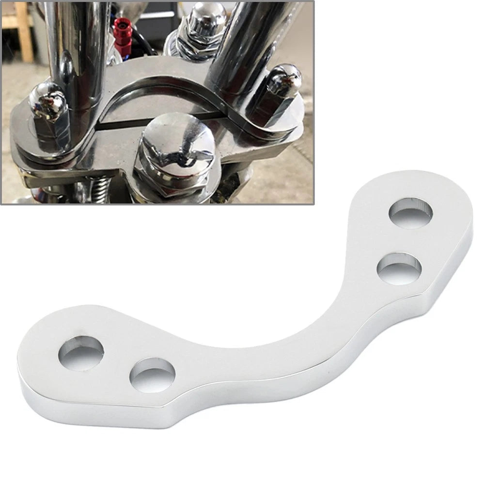 Springer Handlebar Tree Adapter Top Clamp for Harley (Fits 3.5" Riser)