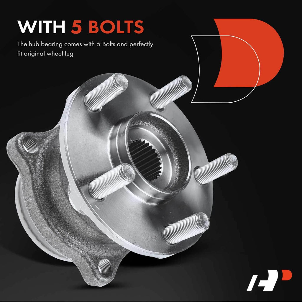 2X Rear Wheel Hub & Bearing Assembly for Subaru Outback, Forester (2010–2014)