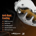 Front Brake Calipers + Sintered Pads for Can-Am Commander Defender HD (2011–2023)