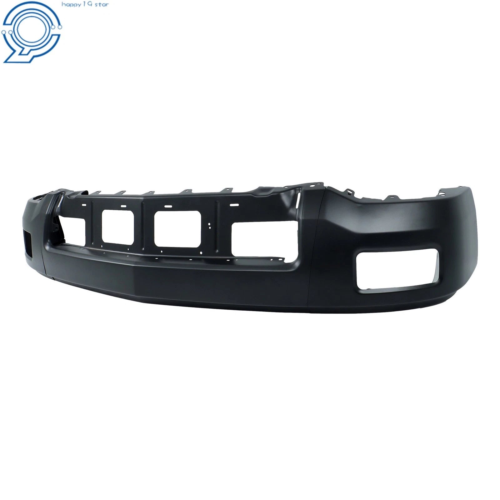 Split Front Bumper Steel for Chevy Silverado 1500 (2014–2015) Blk W/o Sensor Hole