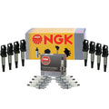 Set of 8 NGK COP Ignition Coils & V-Power Spark Plugs for BMW E60 E63 E64 E70
