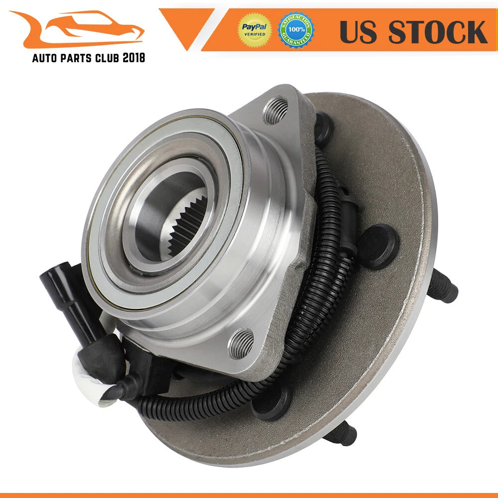 2 Front Wheel Hub Bearings for Ford F-150 (1997-2000) 4WD with ABS