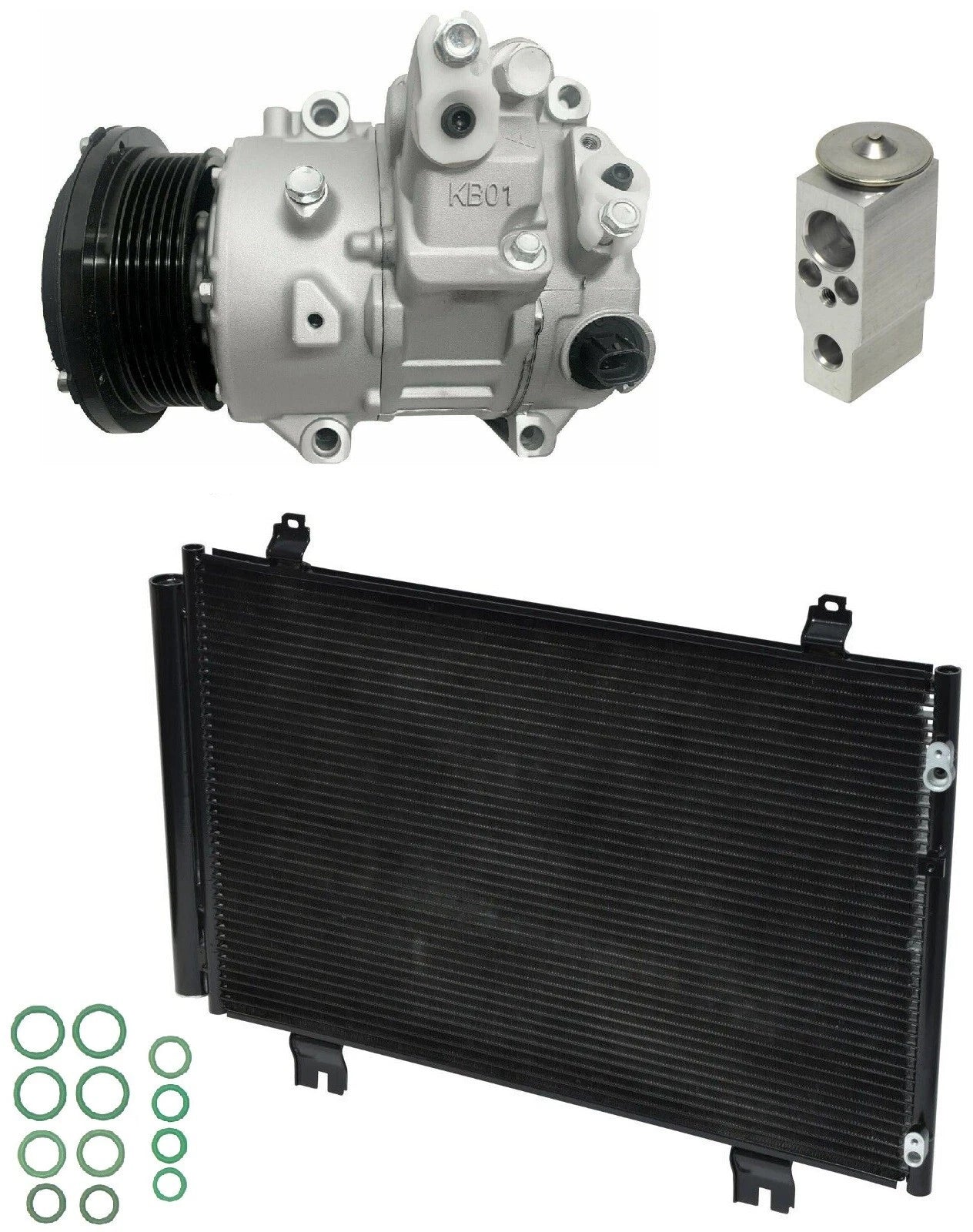 AC Compressor Kit With Condenser for Lexus LS460 4.6L (2007–2009)