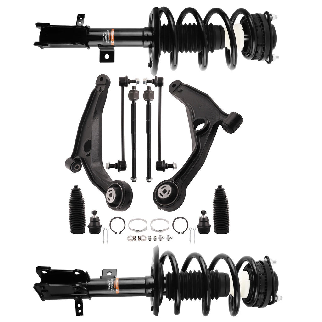 14PC Front Struts + Control Arms Sway Bar Tie Rod For Dodge Journey 2009-2019