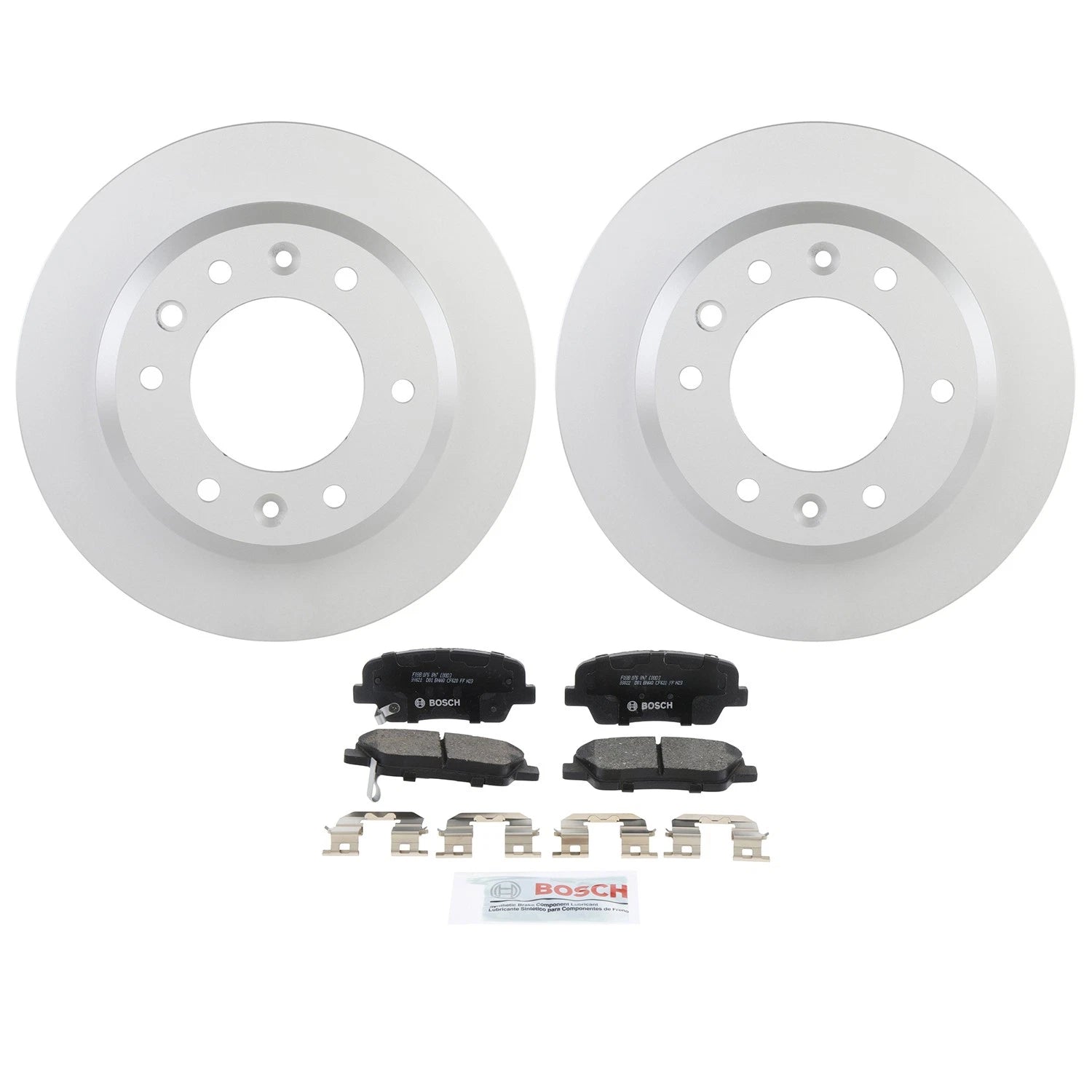 Set of 2 Bosch Rear 302mm Disc Brake Rotors & SemiMet Pads for Entourage Sedona (2007–2014)