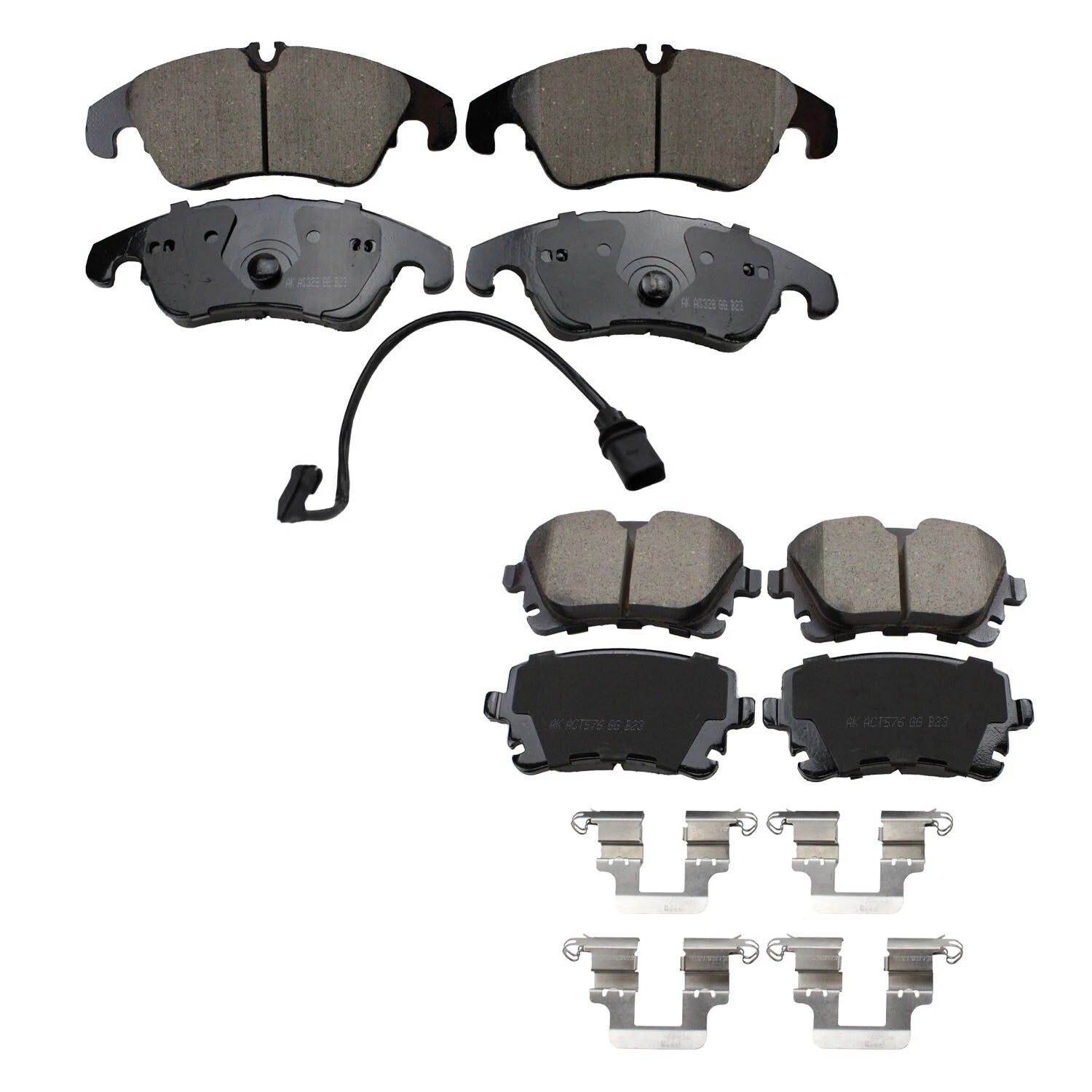 Akebono Euro Ceramic Brake Pad Kit for Audi A4 allroad A5 Quattro (2010–2016)