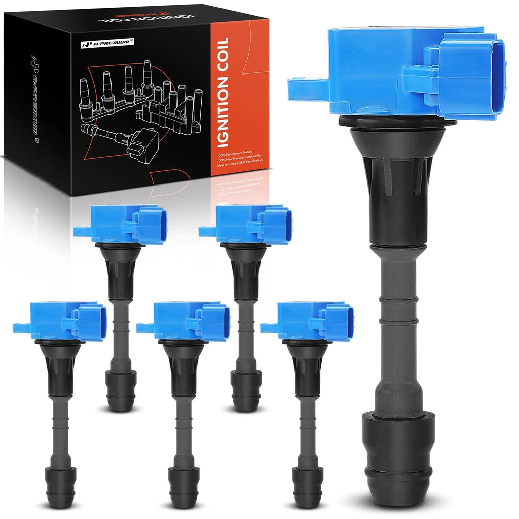 6X Blue Ignition Coil for Nissan Altima (2002–2006) Frontier (2015–2019) Murano