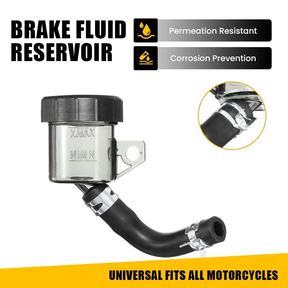Rear Brake Fluid Reservoir for Ducati Honda Kawasaki (Universal Fit)
