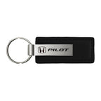 Black Leather Keychain KC1540.PIL - Officially Licensed for Honda Pilot