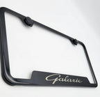 License Plate Frame Stainless Notched Black for Ford Galaxie (1960–1968)