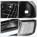 U-Shape LED DRL Switchback Headlights for Chevy Blazer/S10 (1998–2004)