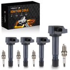 Set of 4 Ignition Coils + Spark Plugs for Honda Civic L4 1.8L (2006–2011) UF582