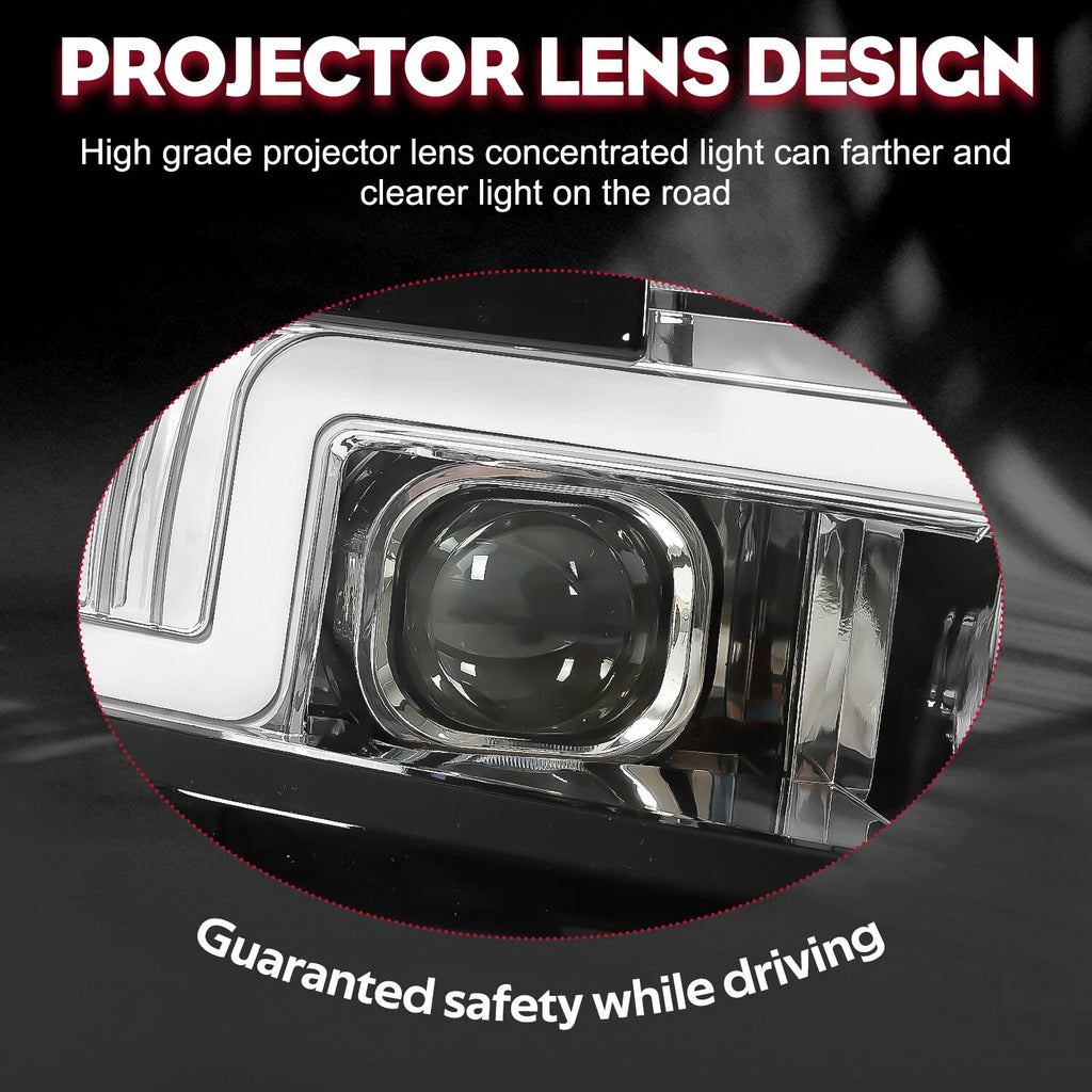 LED Projector Headlights for Chevy Silverado 2500HD 3500HD (2015-2019)