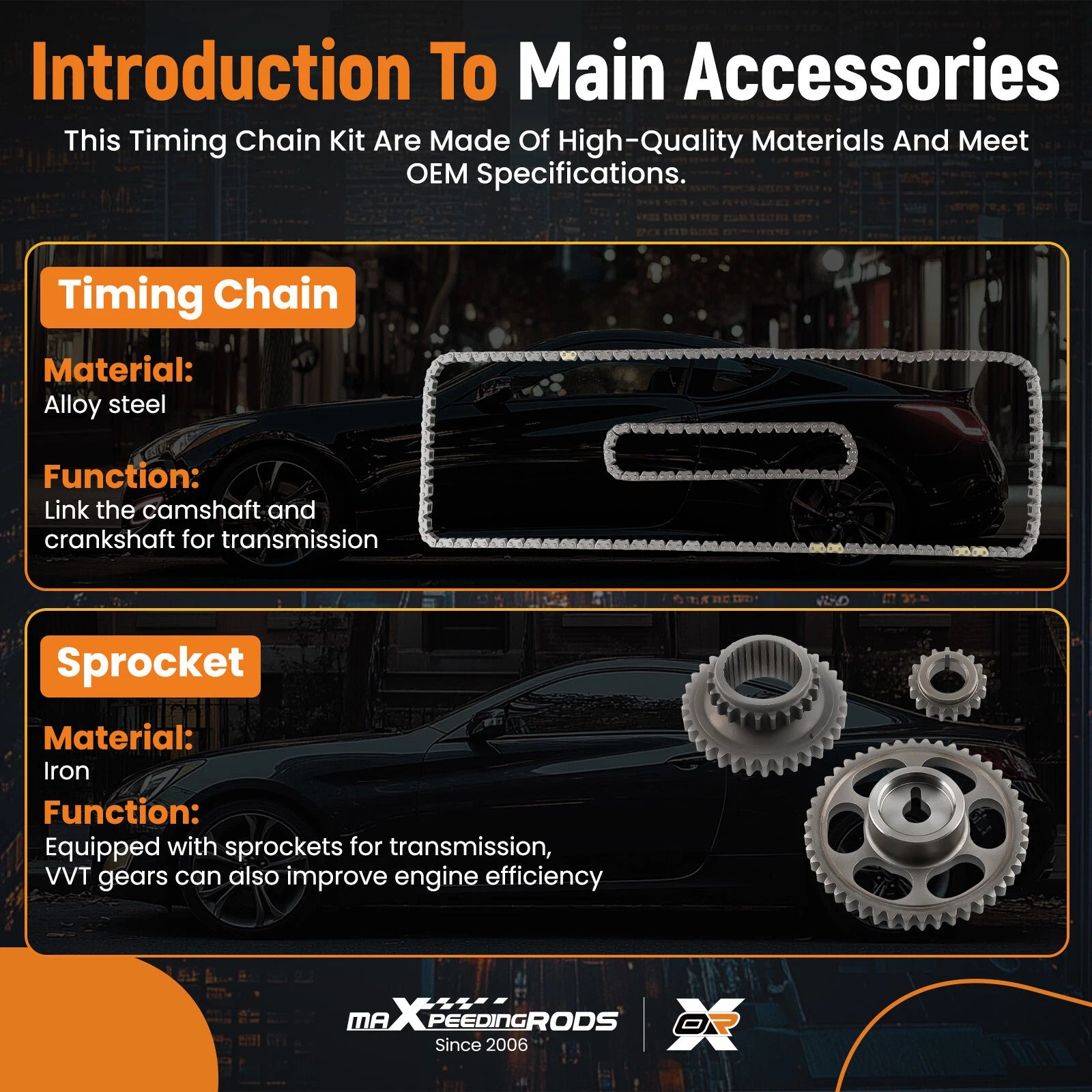 Timing Chain Kit for Honda Accord CR-V Element (2002-2011)