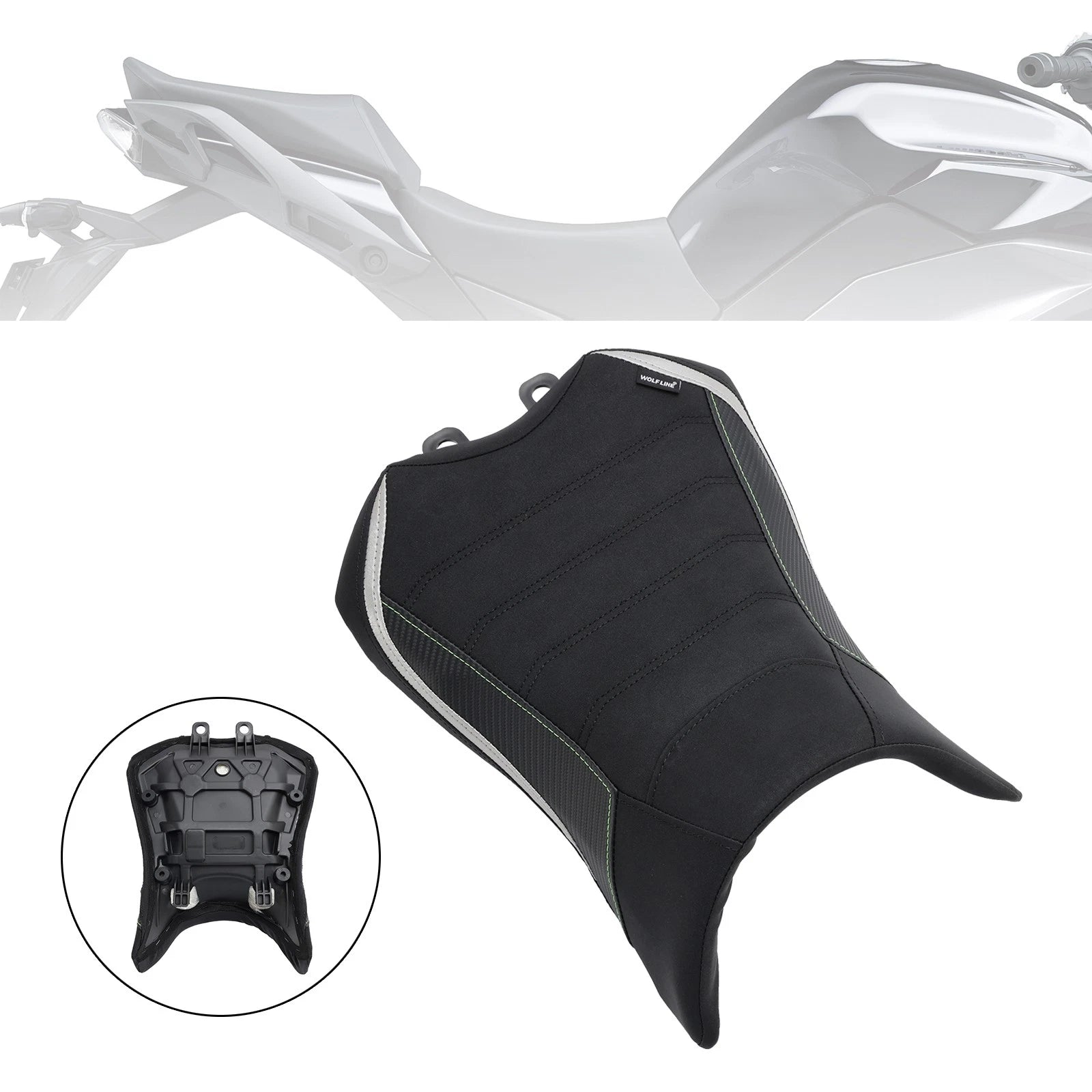 Front Driver Seat Cushion for Kawasaki Ninja 1000SX (2022–2023)