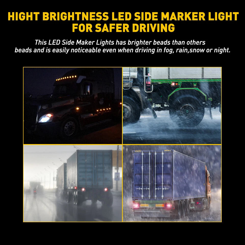 LED Sealed Side Marker Clearance Light for Truck Trailer