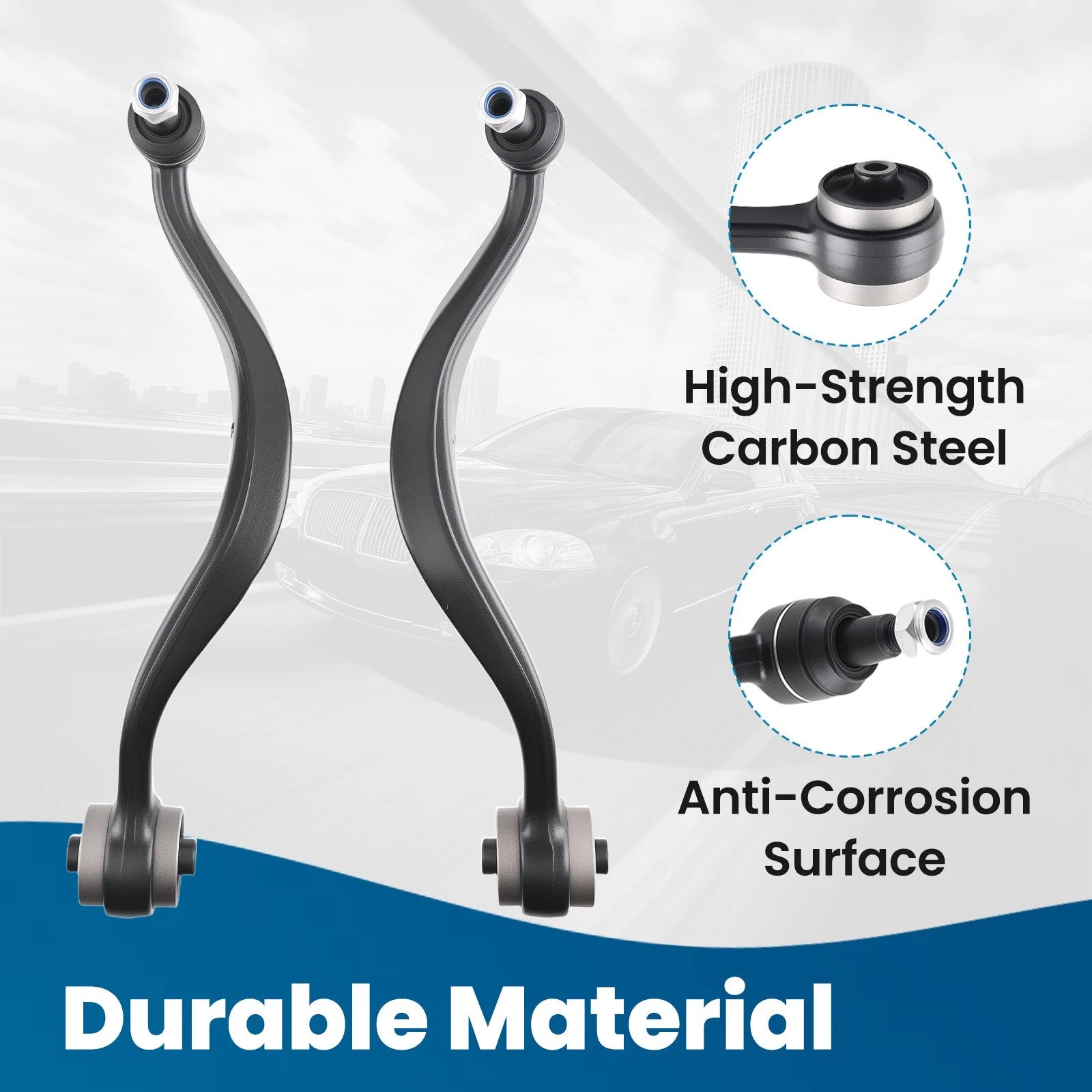 Set of 6 Front Lower Control Arms for Ford Fusion Lincoln Zephyr Milan (2006)