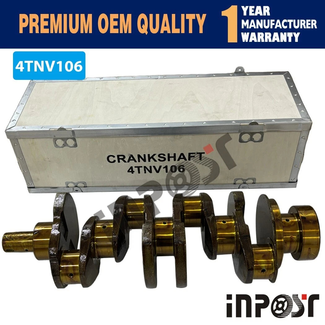 Crankshaft for Yanmar 4TNV106T-XTBL, 4TNV106-GGE, TL150, C50R3, MTL25, CTL80