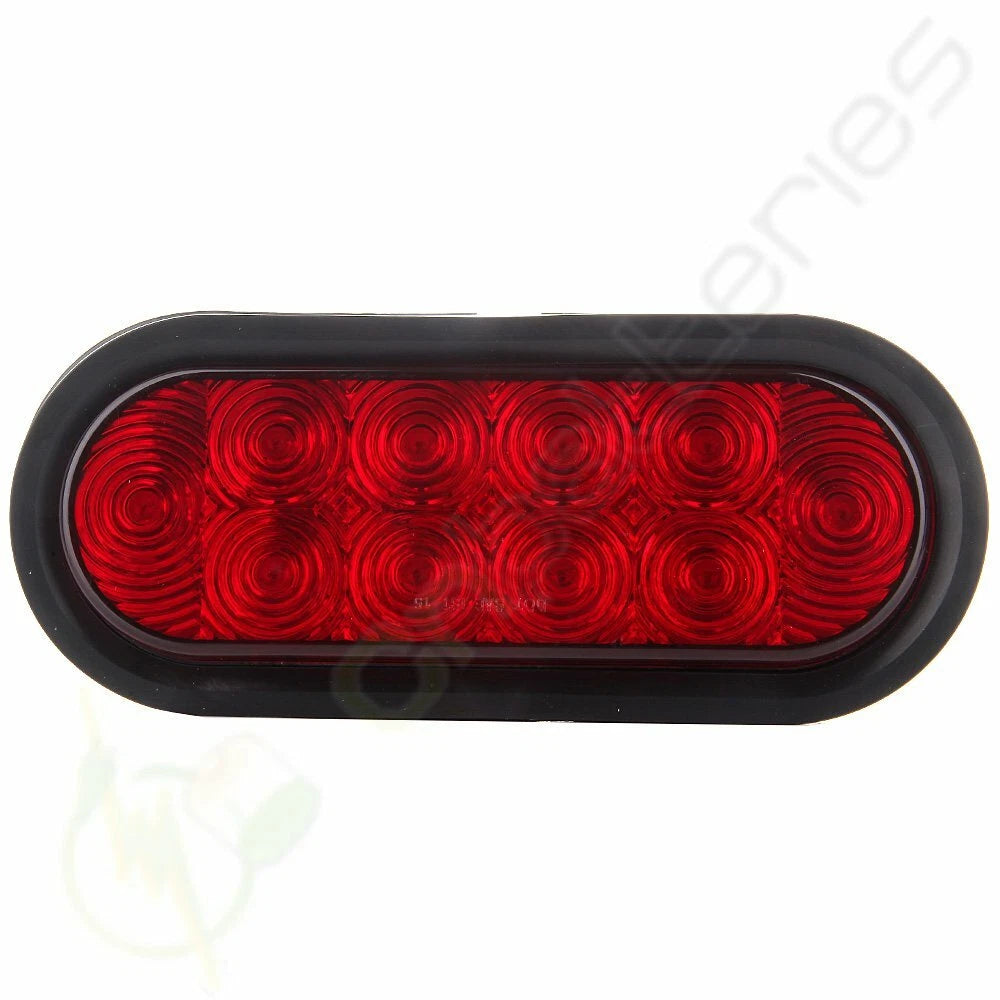 2X 6" 10LED Oval Reverse Back Up Turn Signal Tail Light for Trailer Truck