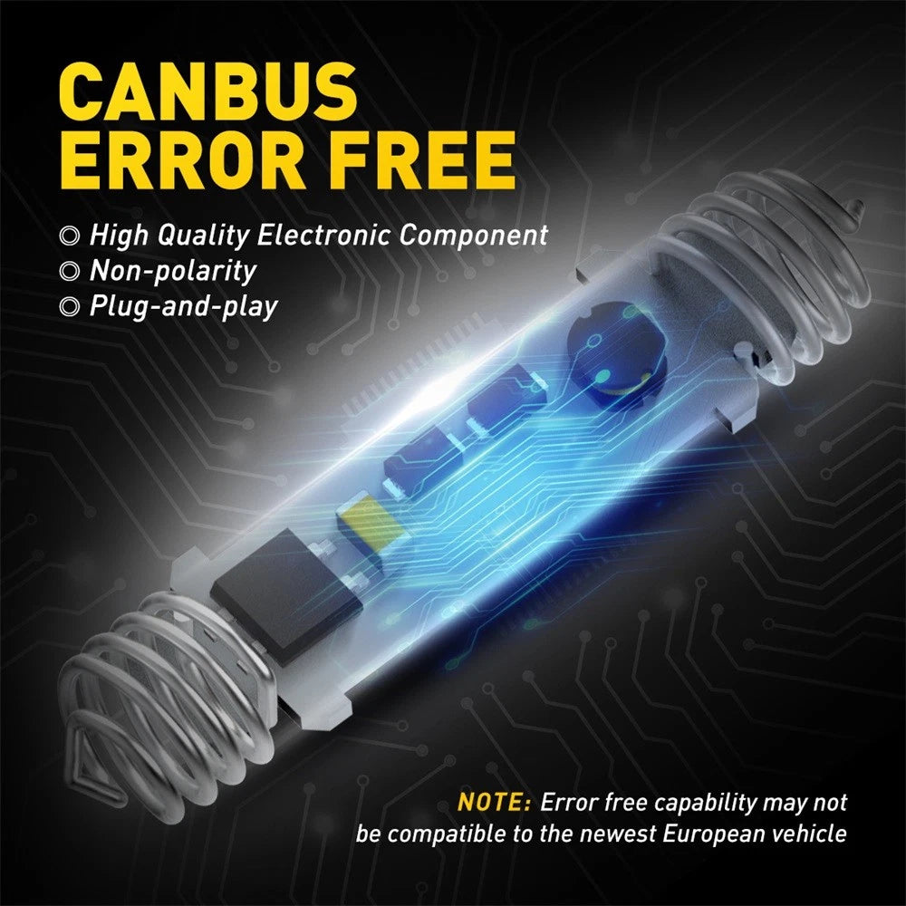 2X 6000K LED Festoon Bulbs for Interior Dome Light (39-42MM)