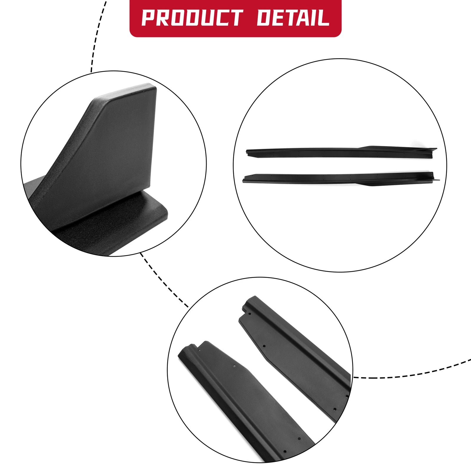 Side Skirt Extension Splitter with Winglet for Ford Mustang (2015–2022)