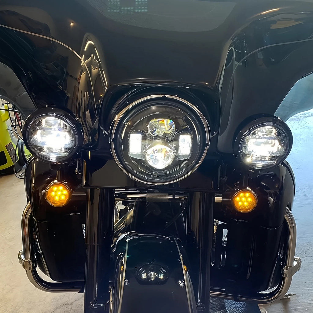 Set of 2 Fog Passing Light Housings for Harley Street Glide (1994–Up)