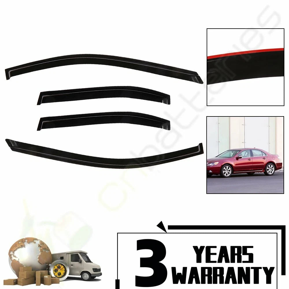 4Pcs Window Visor Shade Rain Guard for Acura TSX (2004–2008)