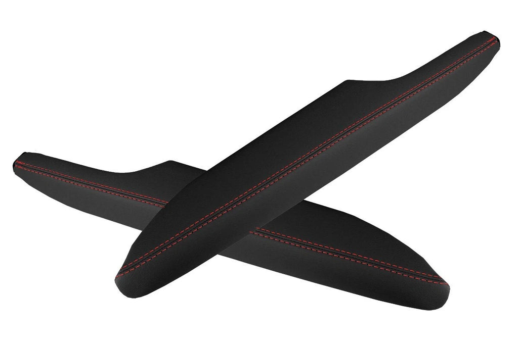 Armrest Door Panel Cover Leather for Toyota Solara Coupe (2004–2008) Red Stitch