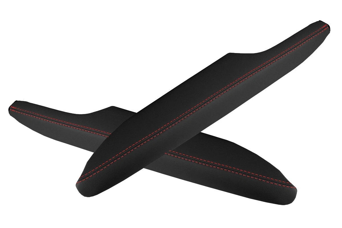 Armrest Door Panel Cover Leather for Toyota Solara Coupe (2004–2008) Red Stitch