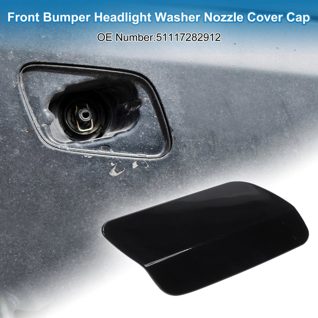 Washer Nozzle Cover Cap Front Right Side Bumper for BMW 640i Black