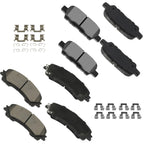 Set of 8 Ceramic Brake Pads for Infiniti Q50, Nissan Rogue (2014–2019)