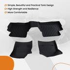 Set of 2 Black TPE All Weather Floor Mats for Chevrolet Cruze (2016–2019)