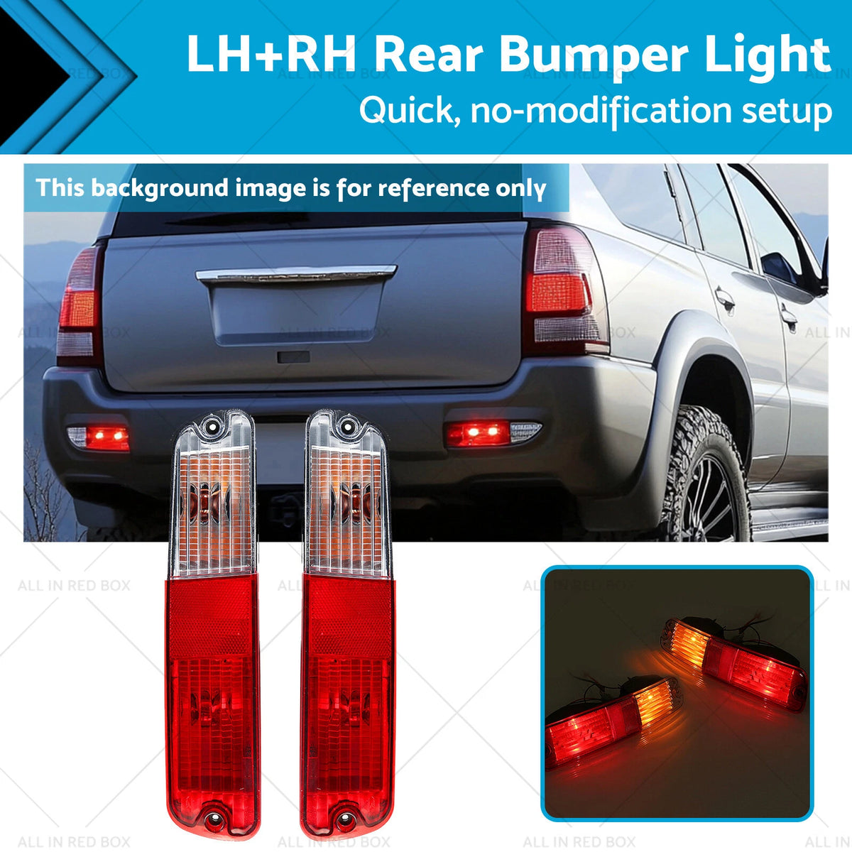 Set of 2 Rear Bumper Lights for Mitsubishi Pajero Montero (MN133775, MN133776)
