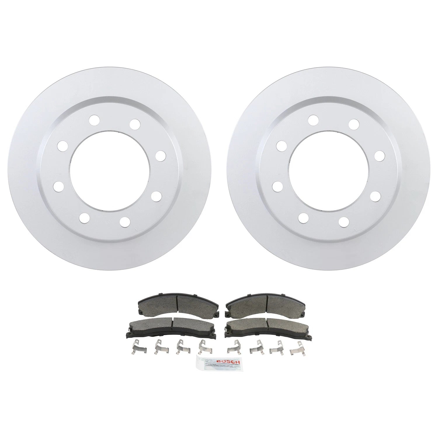 Bosch QuietCast Rear Rotors & Ceramic Disc Brake Pad Kit for GMC Savana 3500 (2003–2023)