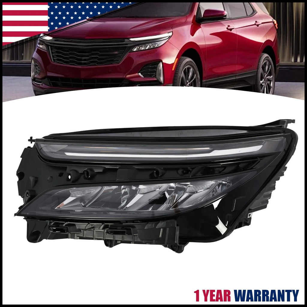 Full LED Headlight Assembly Left Driver Side for Chevy Equinox (2022–2024)