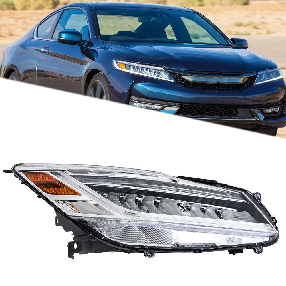 LED Headlight for Honda Accord (2016–2017) Passenger Side Clear Housing