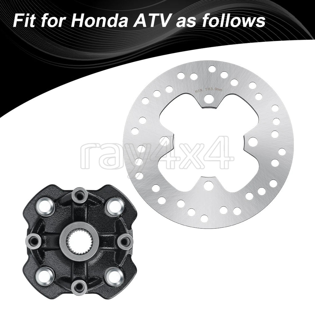 Front Left/Right Wheel Hub & Brake Disc Rotor for Honda TRX420TE/TM (2007–2014)