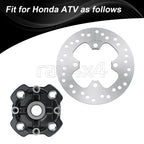 Front Left/Right Wheel Hub & Brake Disc Rotor for Honda TRX420TE/TM (2007–2014)