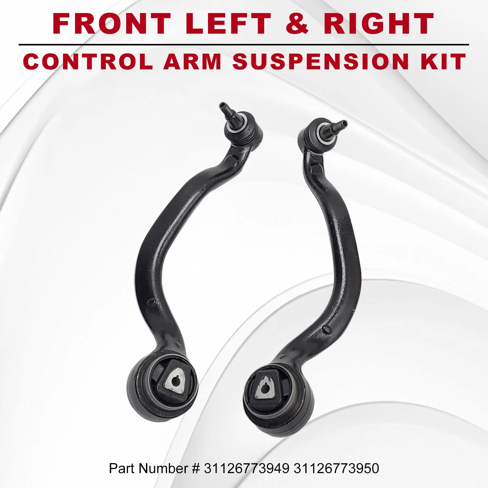Set of 2 Front Lower Control Arms w/ Ball Joints for BMW X5 X6 (2008–2018)