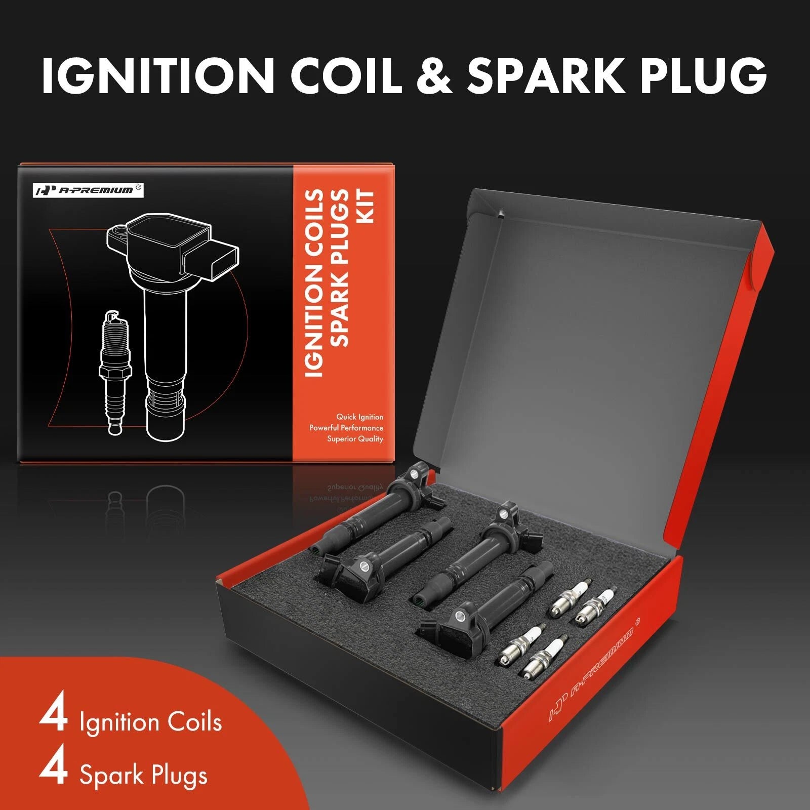 Double Iridium Spark Plug & Ignition Coil for Toyota Corolla (2011–2016)