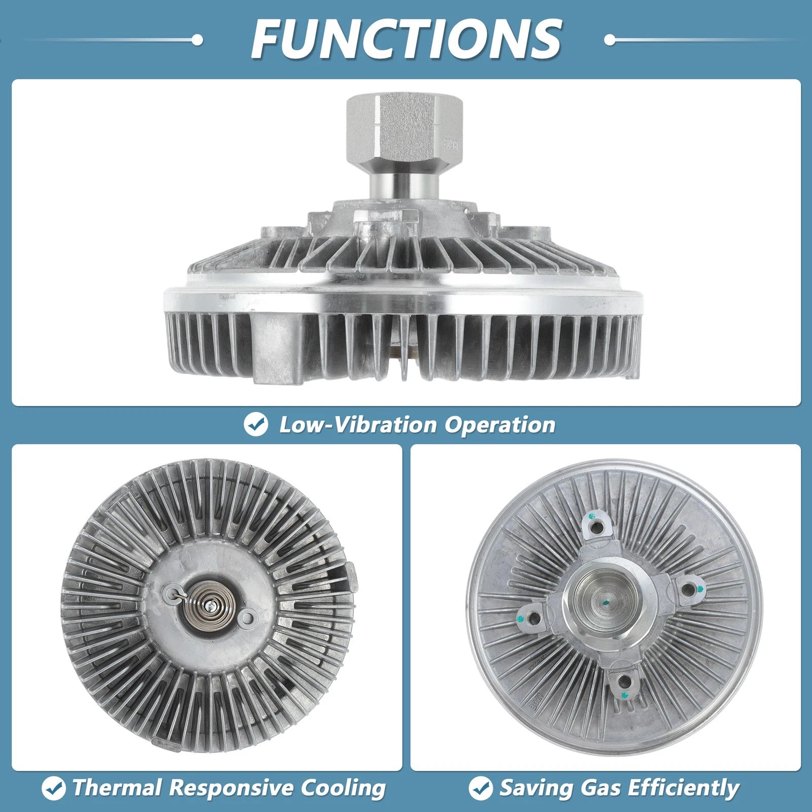 Cooling Fan Clutch for Dodge Ram 1500 2011–2020, Ram 2500 3500 No. 55056840AB
