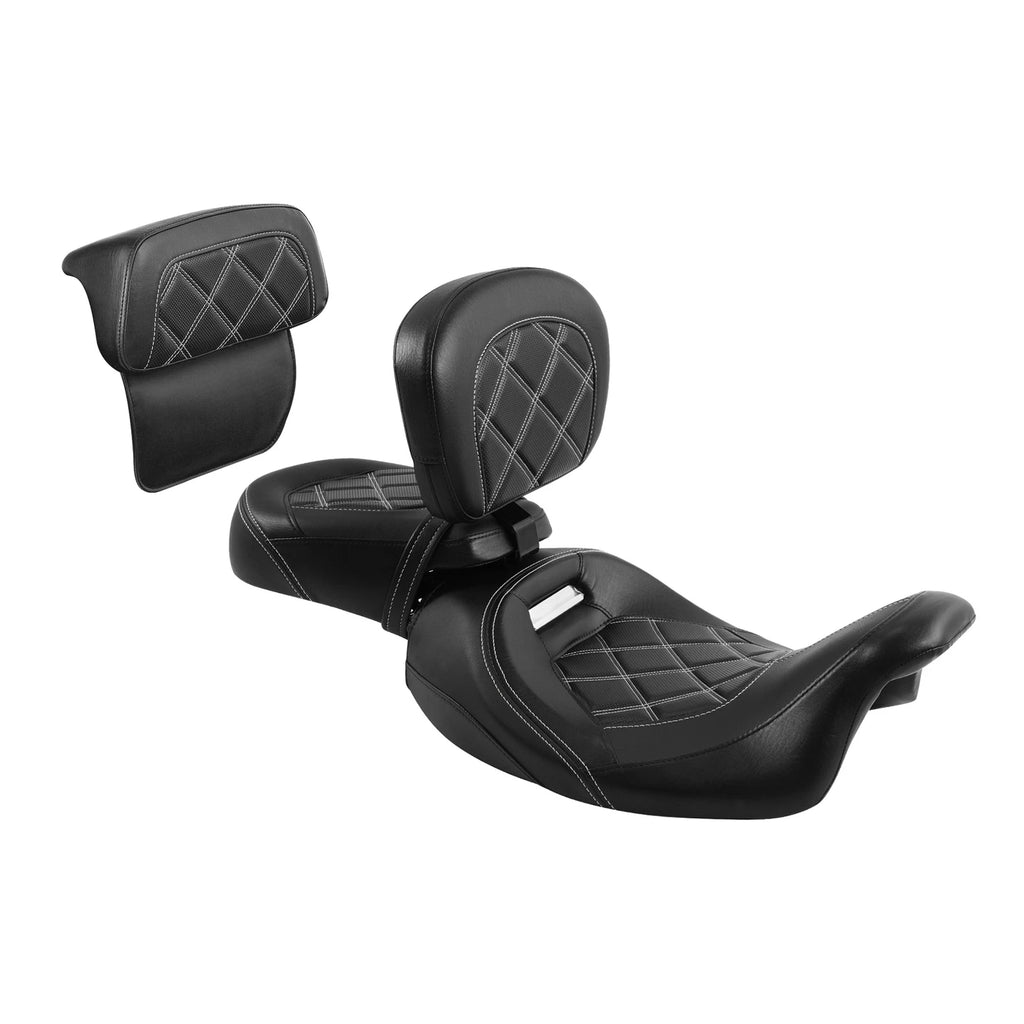 Driver Passenger Seat & Backrest for Harley Touring CVO Street Glide (2014–2023)