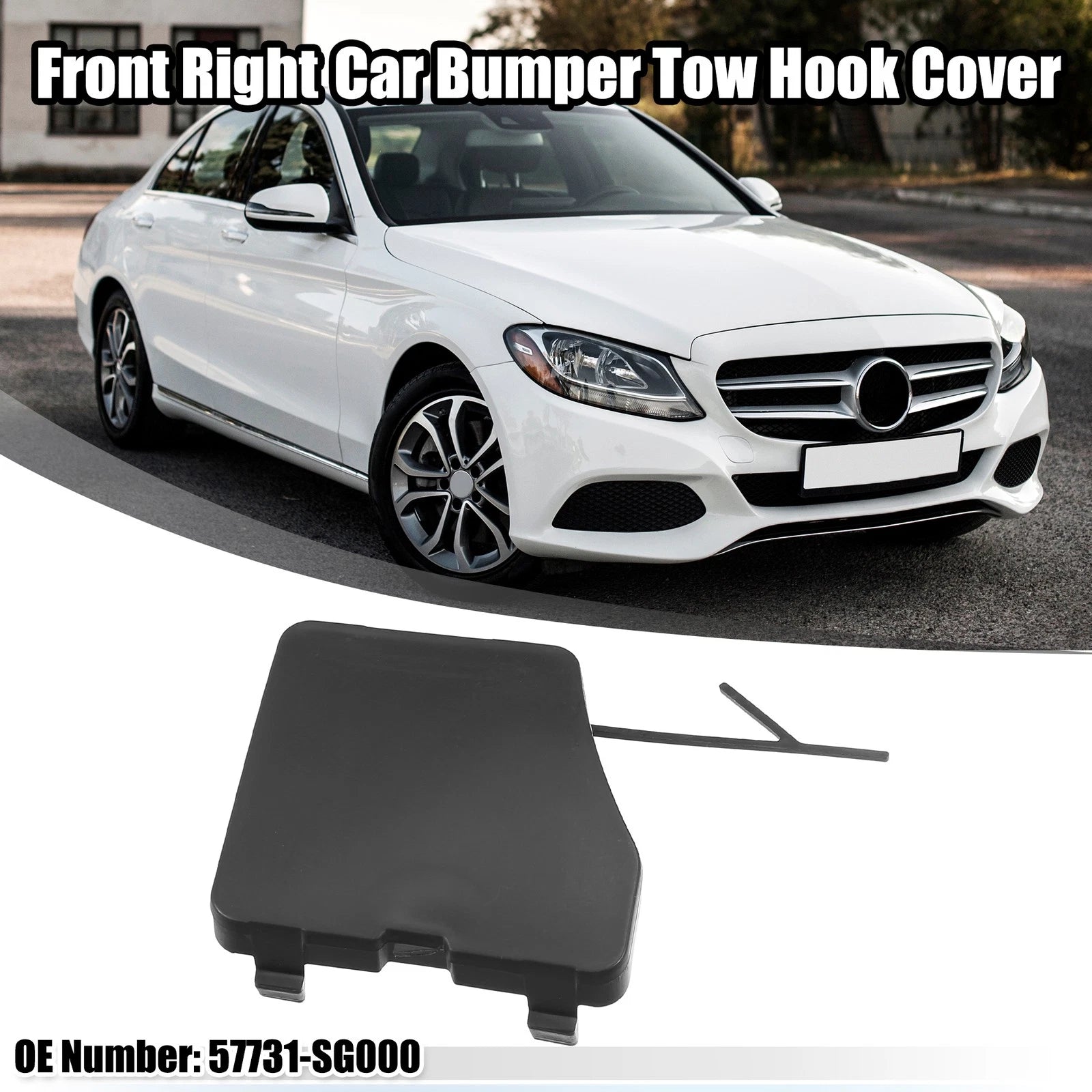 Tow Hook Cover for Subaru Forester (2014–2016) Black 718844975346
