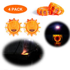 Set of 4 Magnetic LED Road Flares for Vehicles and Boats
