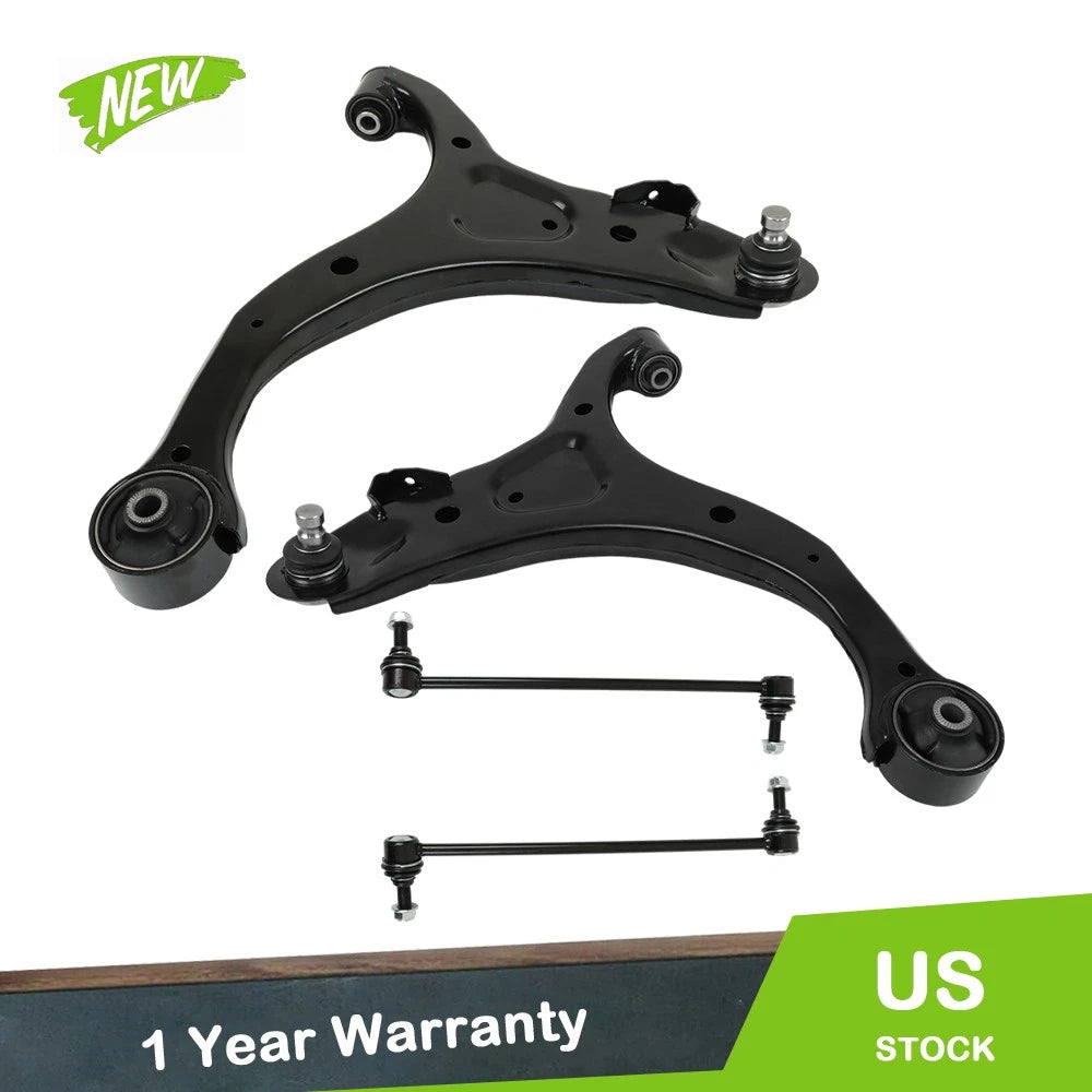 Set of 4 Control Arms with Ball Joints & Tie Rods for Kia Sorento (2011–2013)