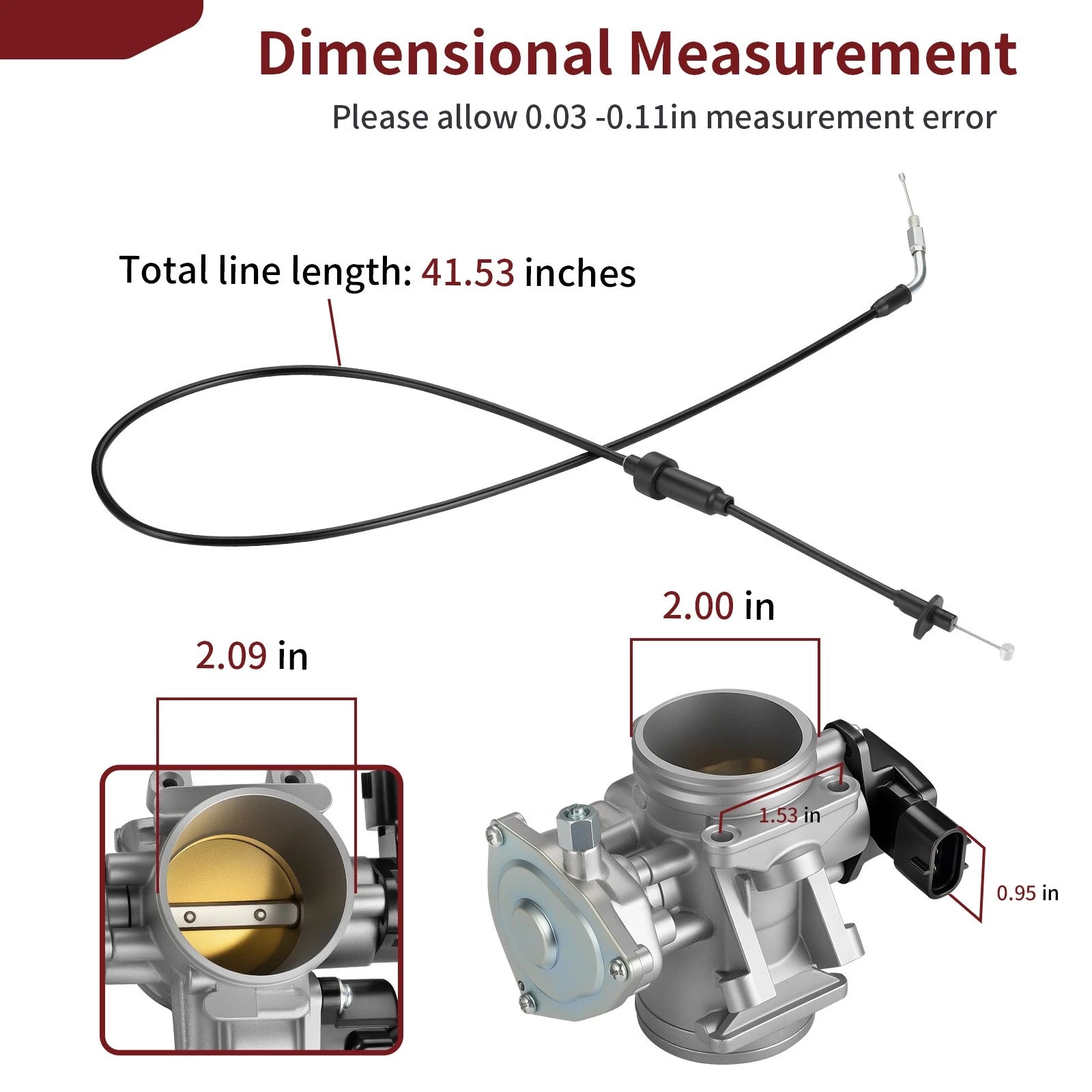 Throttle Body + Cable for Polaris Sportsman 550 X2 (2012–2014) 3131743 7081576