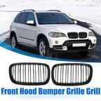 Set of 2 Front Hood Bumper Grille for BMW X5 X6 E70 (2007–2013)