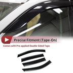Set of 4 Window Deflectors for Ford Escape (2013–2019) Side Vent Visors Black