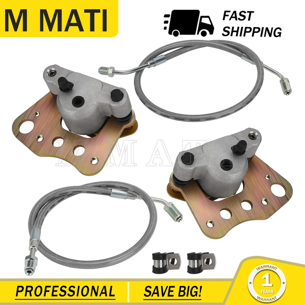Front Brake Calipers w/ Hose for Polaris Worker 500, Xpedition 425, Xplorer 400 (1996–2007)
